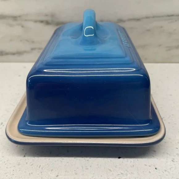 Le Creuset Butter Dish Ombre Azure Blue NWT - Picture 4 of 13